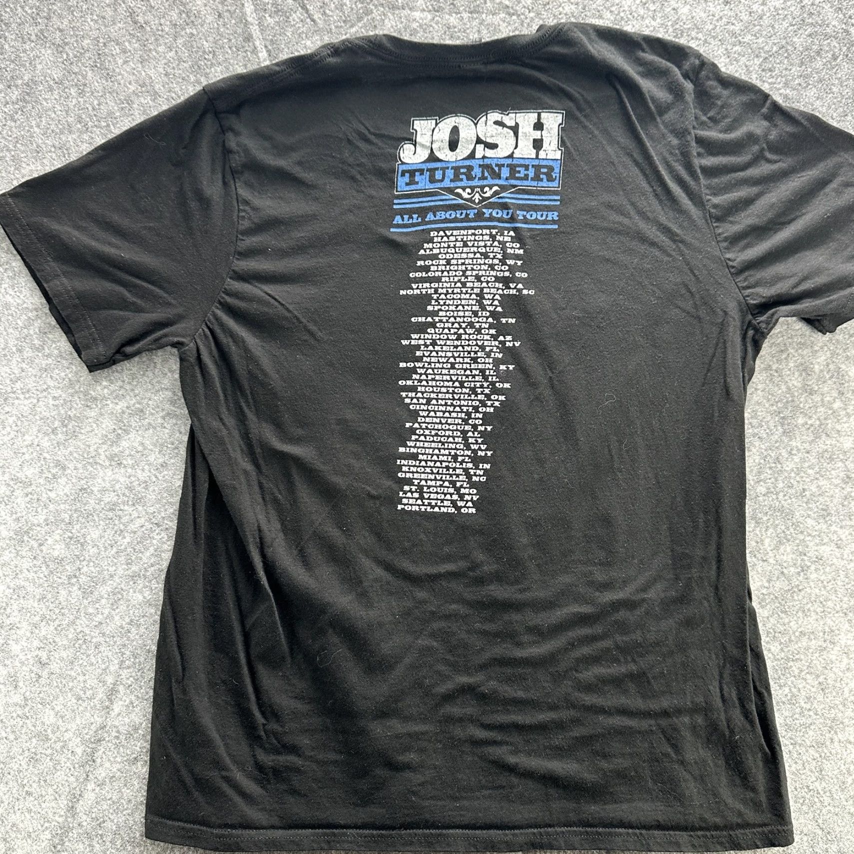 Vintage Josh Turner Shirt Mens XL Black All About You Tour Concert Tee Size US XL / EU 56 / 4 - 6 Thumbnail