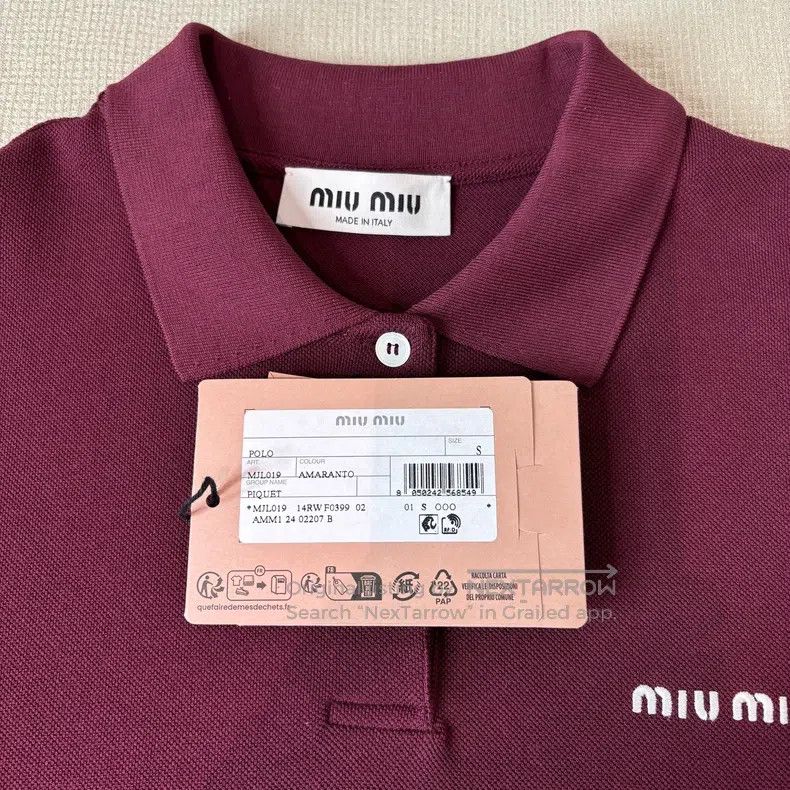 Miu Miu Miu Miu Size XS Angola Red Polo Neck Long Sleeve Size XS / US 0-2 / IT 36-38 - 4 Thumbnail