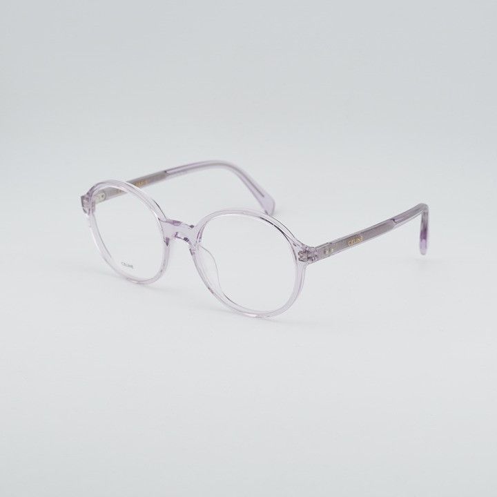 Celine Celine CL50092I 078 Eyeglasses Transparent Lilac 53mm Round Size ONE SIZE - 1 Thumbnail
