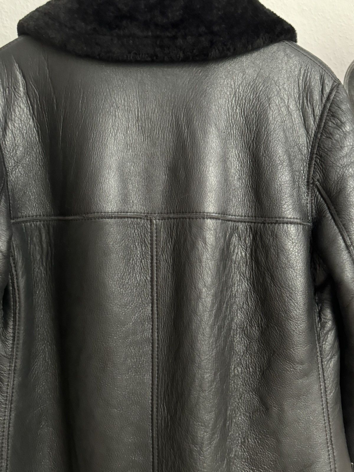 Armani × Emporio Armani × Giorgio Armani Armani Leather Black Fur Trench Jacket Size M / US 6-8 / IT 42-44 - 6 Thumbnail