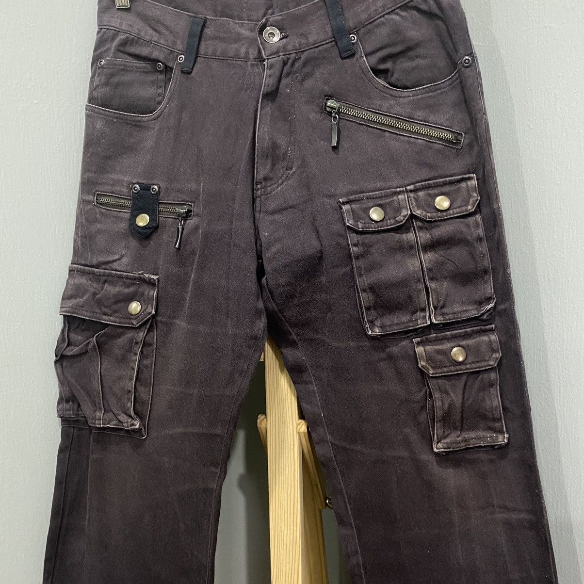 semanticdesign Semantic Design Japan Multi-Pocket 3D Flared Cargo Pants Size US 30 / EU 46 - 6 Thumbnail