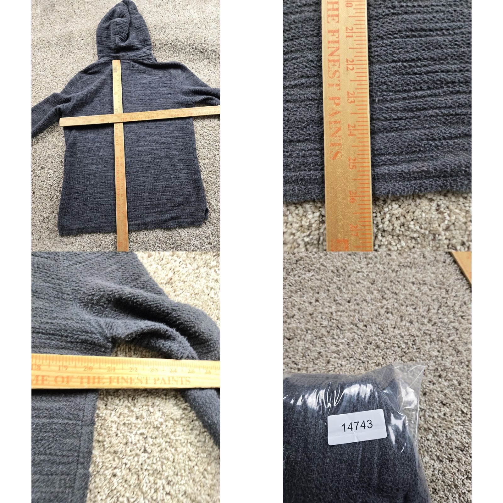 Abercrombie & Fitch Abercrombie & Fitch Hoodie Mens Small Gray Textured Pullover Pockets Knit Cotton Polyester Logo Pullover Hooded Long Sleeve Regular Fit Size US S / EU 44-46 / 1 - 8 Thumbnail