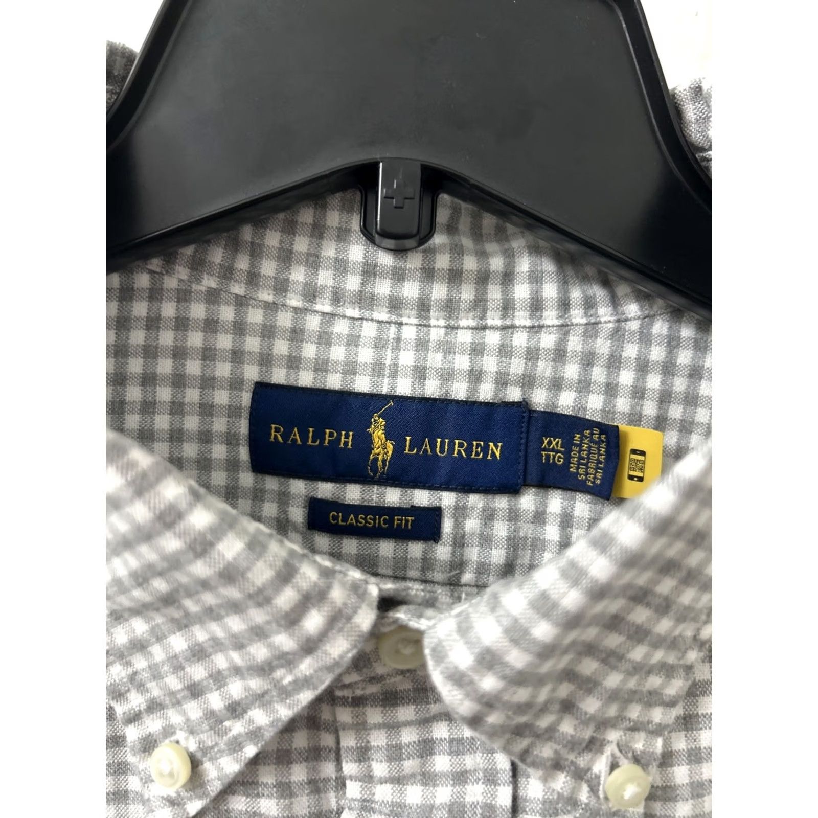 Ralph Lauren Ralph Lauren Shirt Mens 2XL Gray White Oxford Plaid Button-Down L/S Pony Logo Casual/Business Shirt Size US XXL / EU 58 / 5 - 5 Thumbnail