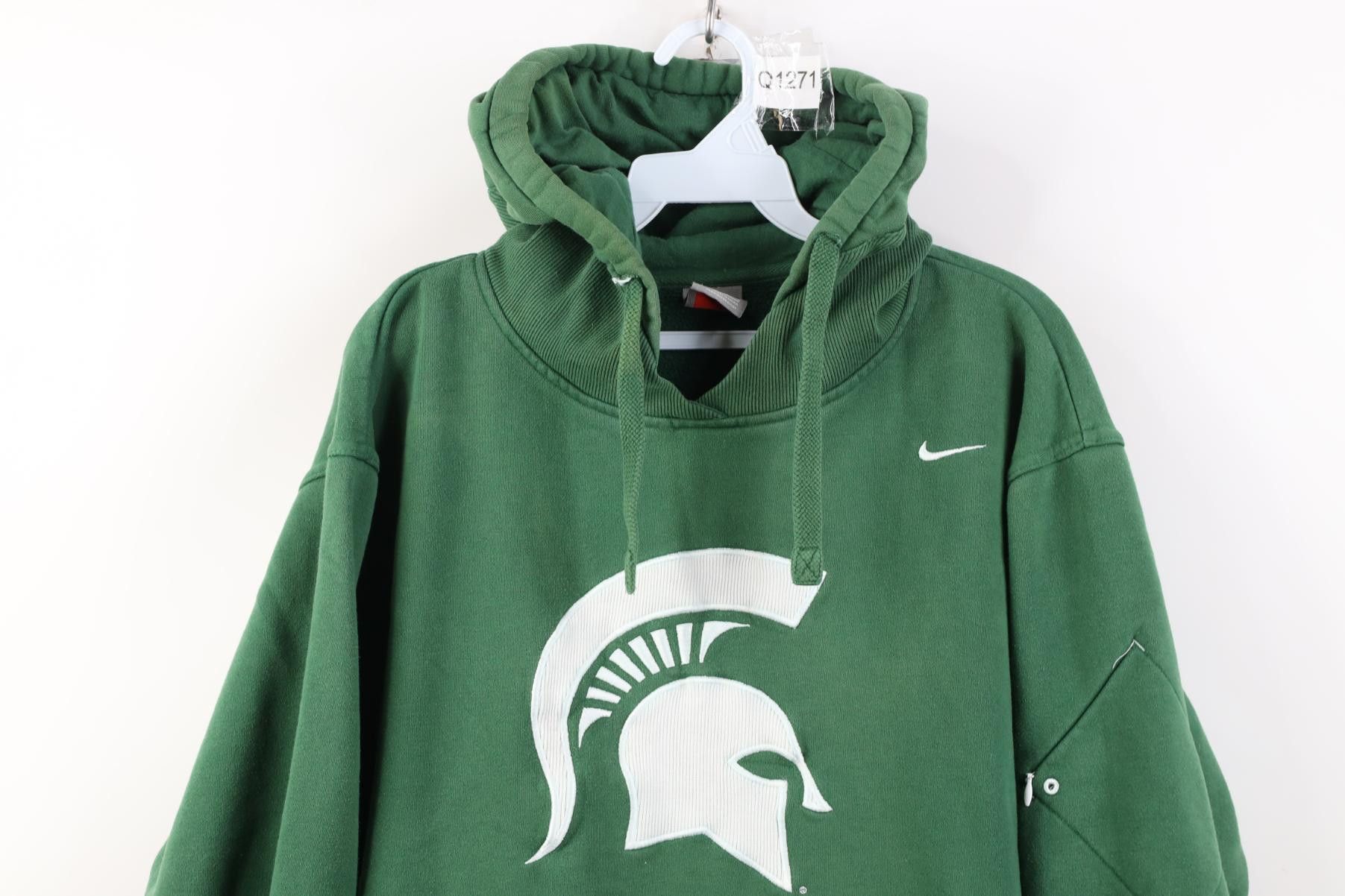 Nike Vintage Nike Mini Swoosh Michigan State University Hoodie Size US L / EU 52-54 / 3 - 2 Thumbnail