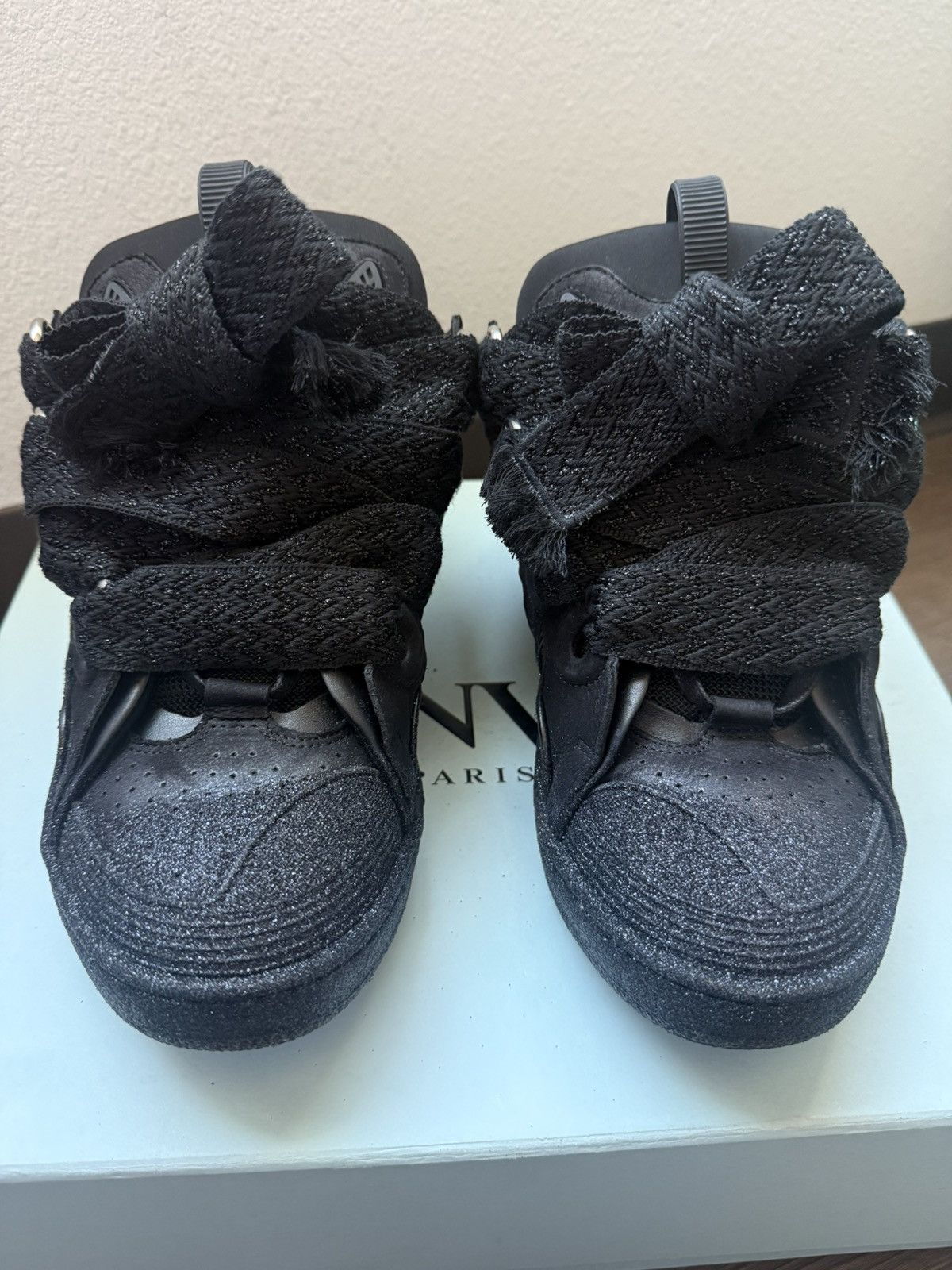 Lanvin Lanvin Curb Sneakers Black Glitter Size US 10 / EU 43 - 6 Thumbnail