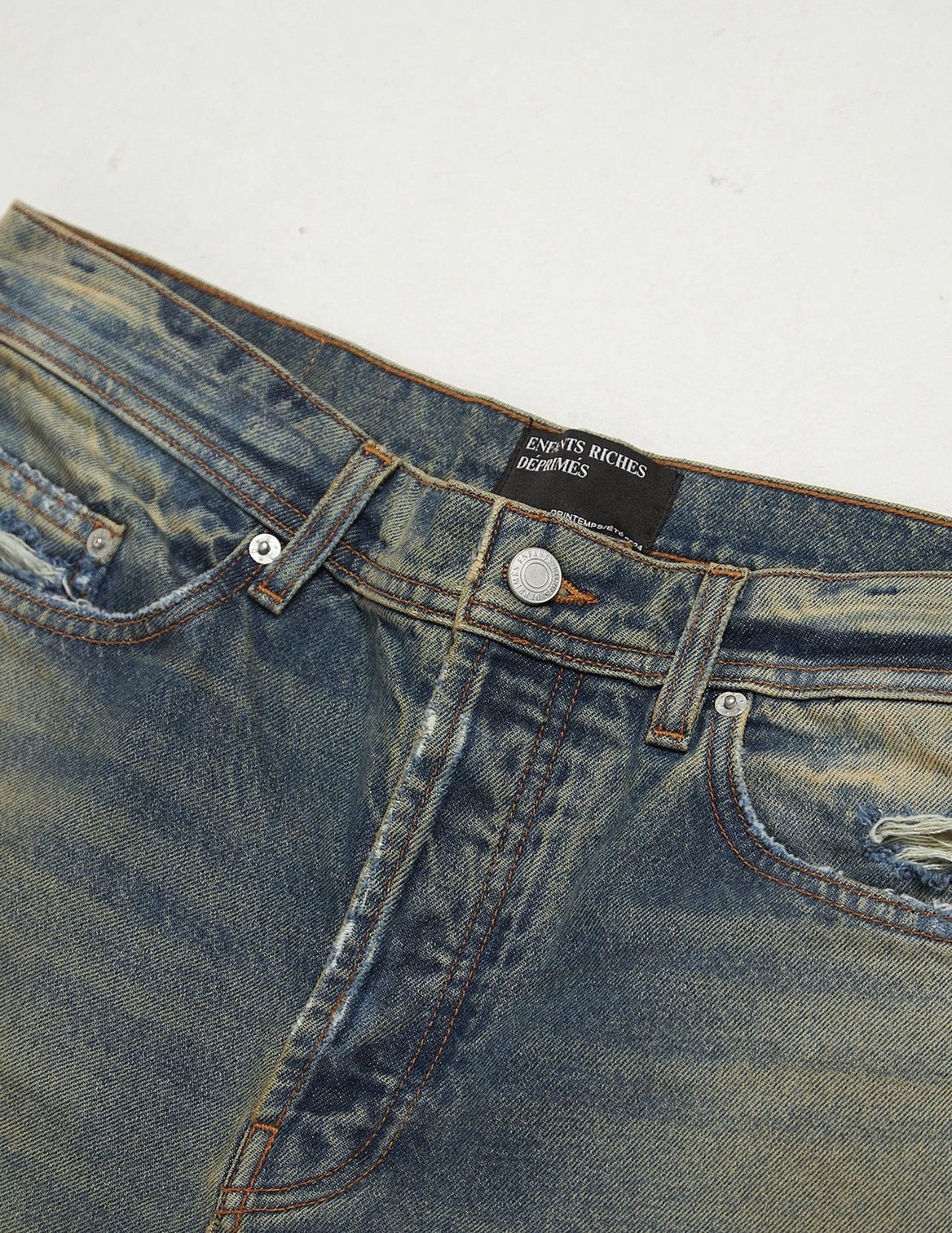 Enfants Riches Deprimes Blue Washed Distressed Corpse Cotton Jeans Size US 32 / EU 48 - 3 Thumbnail