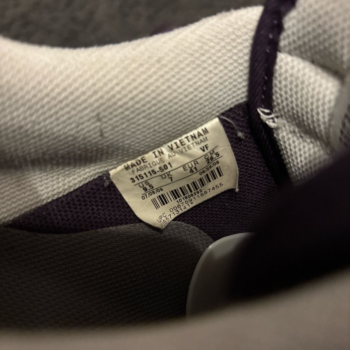 Nike AF1 Purple Metallic Pewter 2009 Size US 9.5 / IT 39.5 - 8 Thumbnail