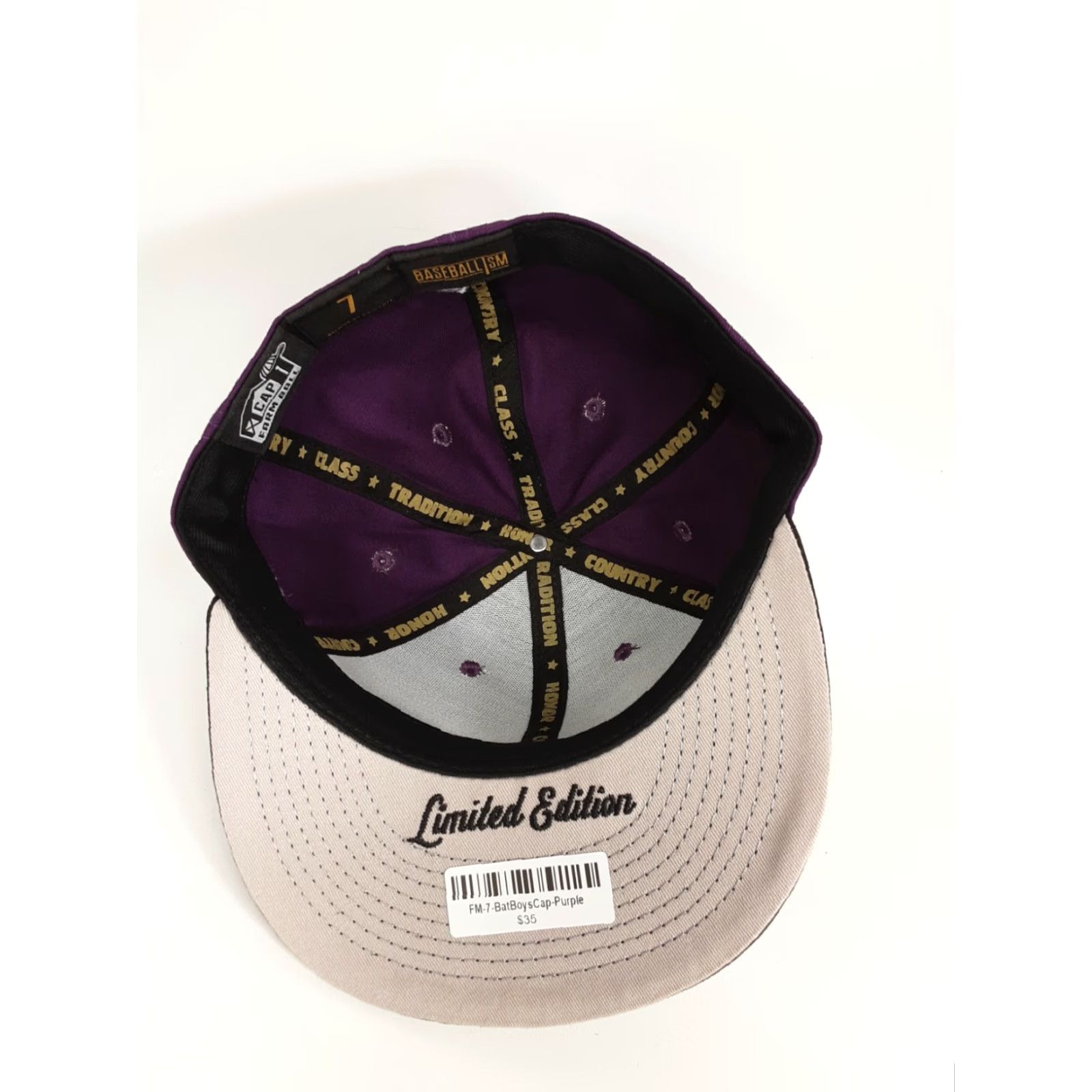 Bally Bat Boys Baseballism Farm Ball Fitted Hat Cap Size 7 Men Purple Baseballism Hat NEW Size ONE SIZE - 7 Thumbnail