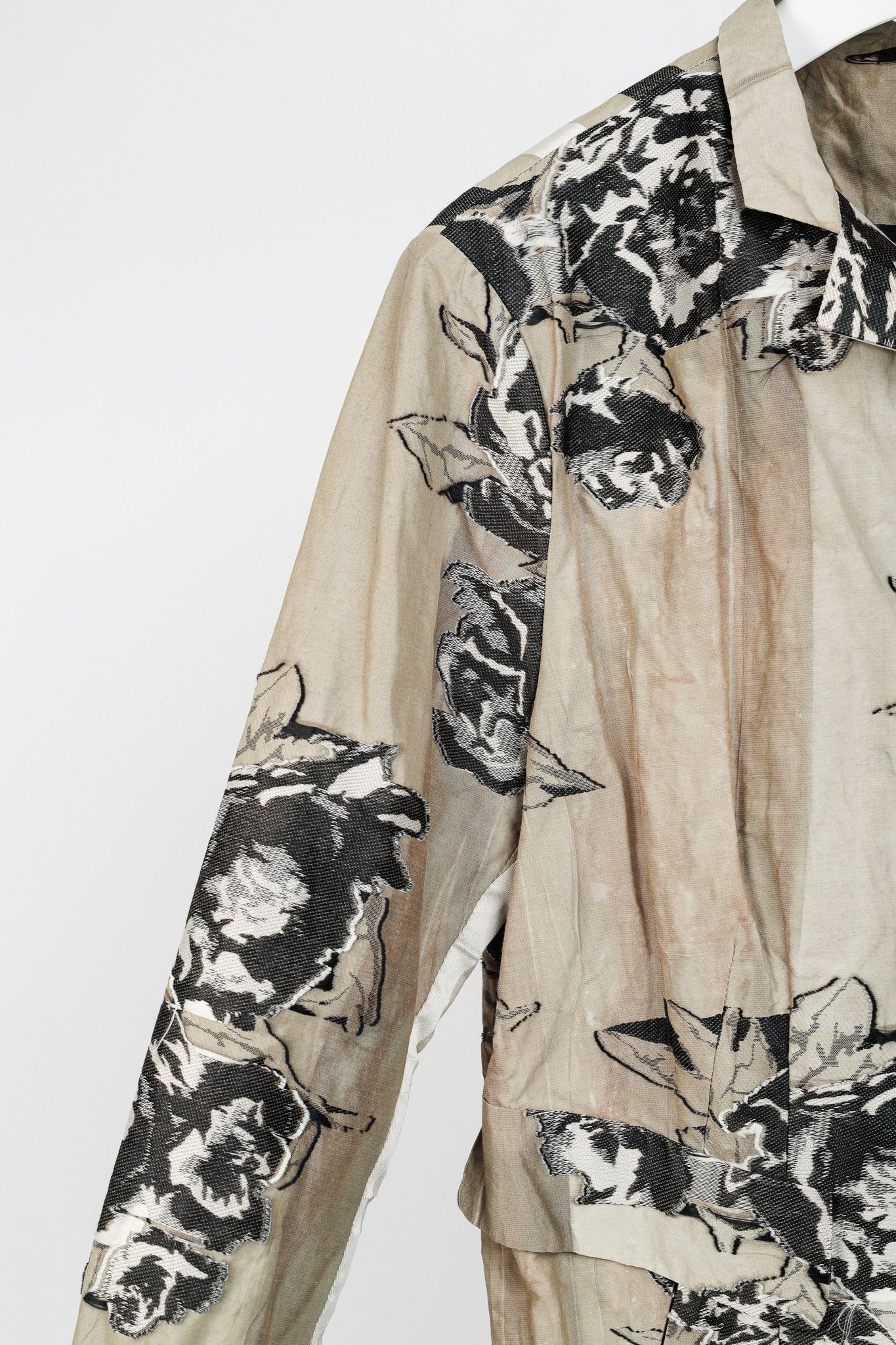 Annette Gortz Annette Gortz SS/17 Minda Taupe Floral-Jacquard Blazer Size XL / US 12-14 / IT 48-50 - 6 Thumbnail