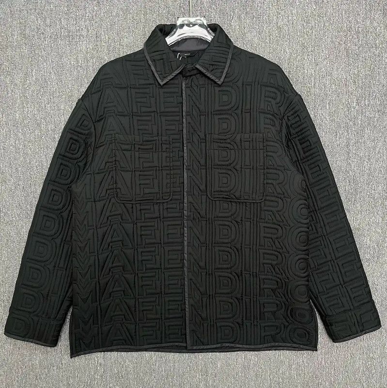 Fendi Fendi Black Polyester Men's Outerwear Jacket 0089 Size US L / EU 52-54 / 3 - 1 Thumbnail
