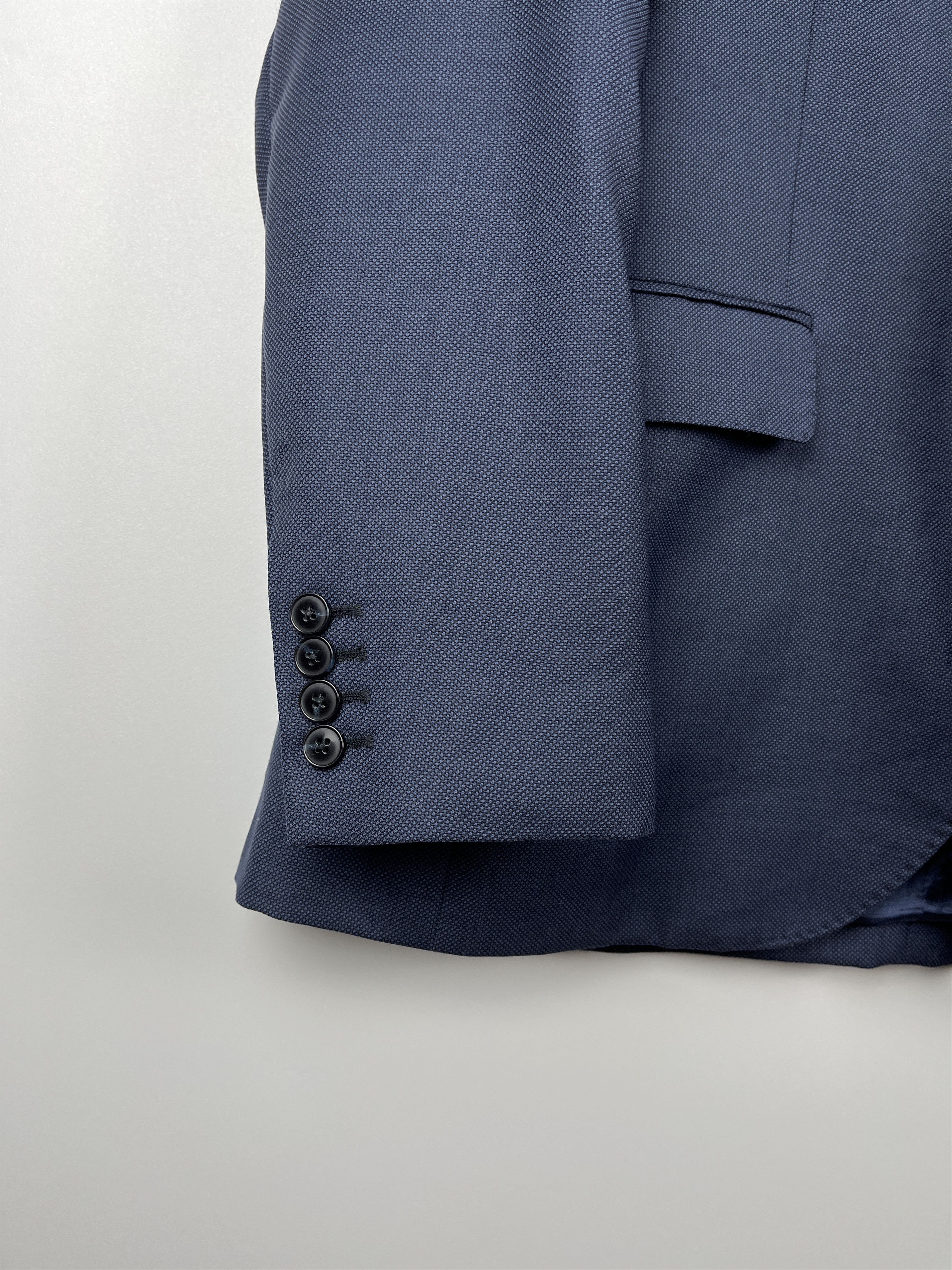 Hackett Hackett London Indigo Birdseye Wool Blazer Jacket Size 46R - 5 Thumbnail