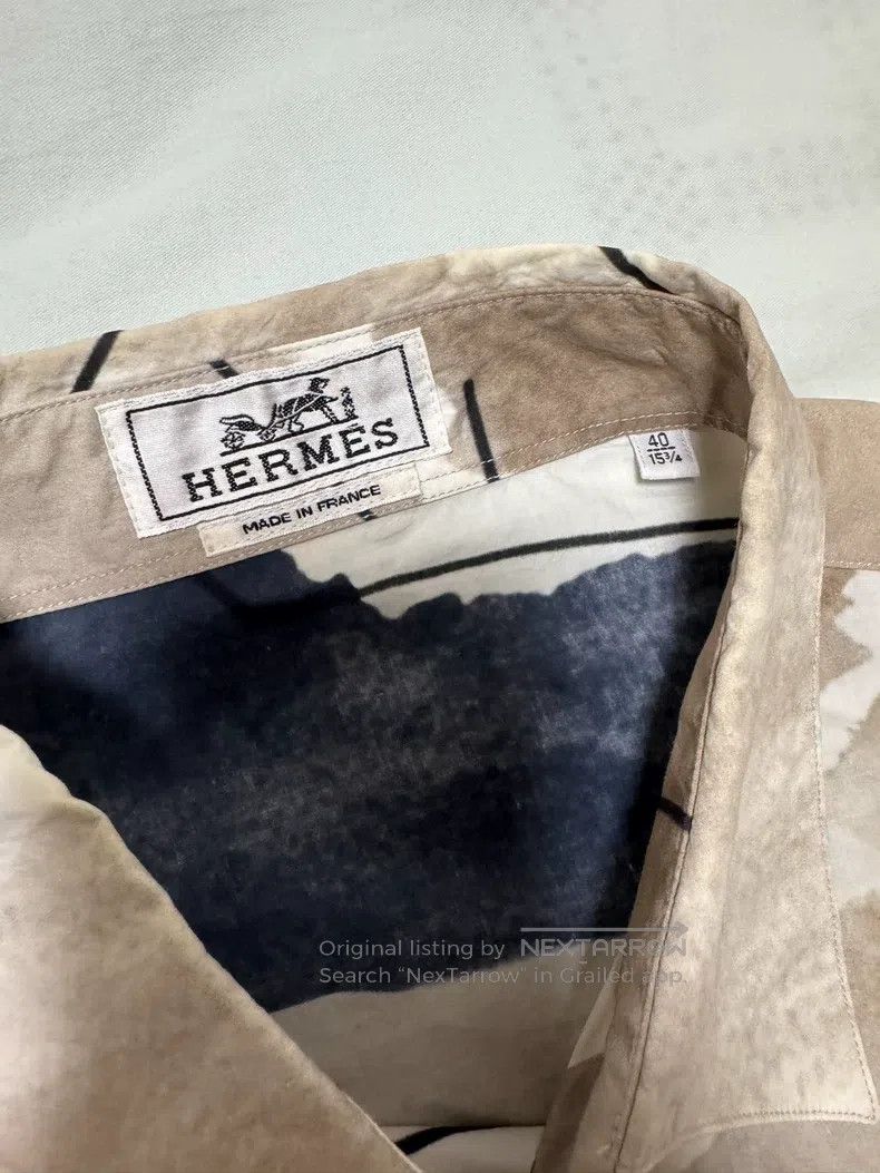 Hermes Hermes size 40 Shirt, classic pattern, ink-splattered desig Size US XXS / EU 40 - 7 Thumbnail