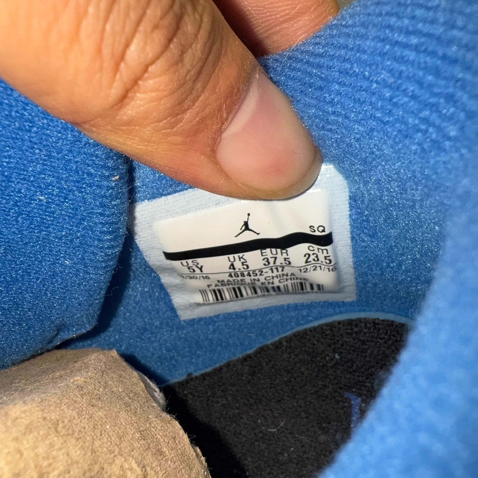 Other Jordan AJ4 Blue White Women's 37.5 Size US 6.5 / IT 36.5 - 7 Thumbnail