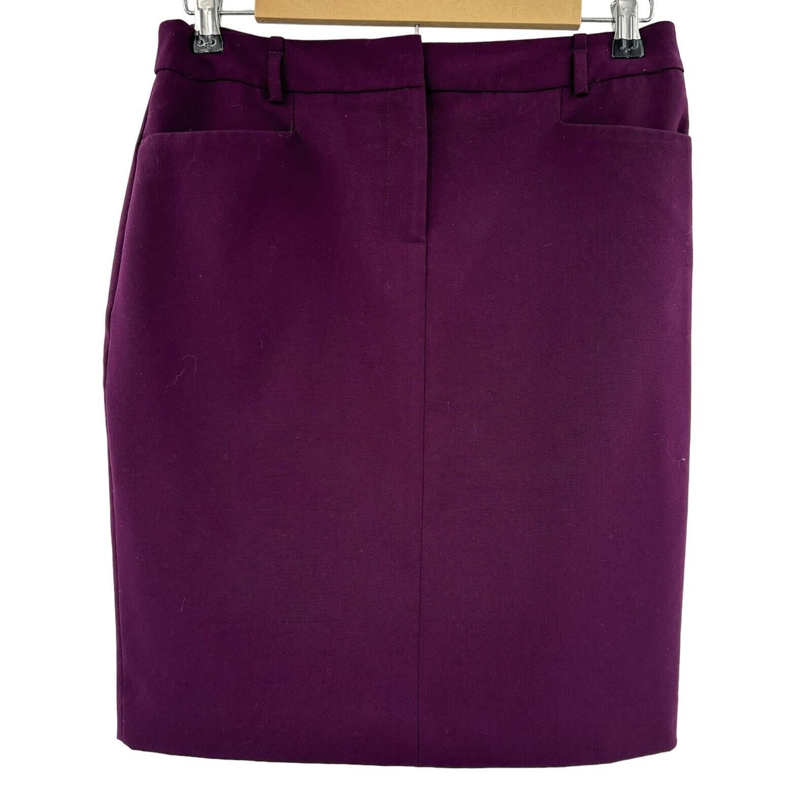 Calvin Klein Calvin Klein Womens Skirt Size 6P Purple Pencil Office Wor Size 28" / US 6 / IT 42 - 1 Thumbnail