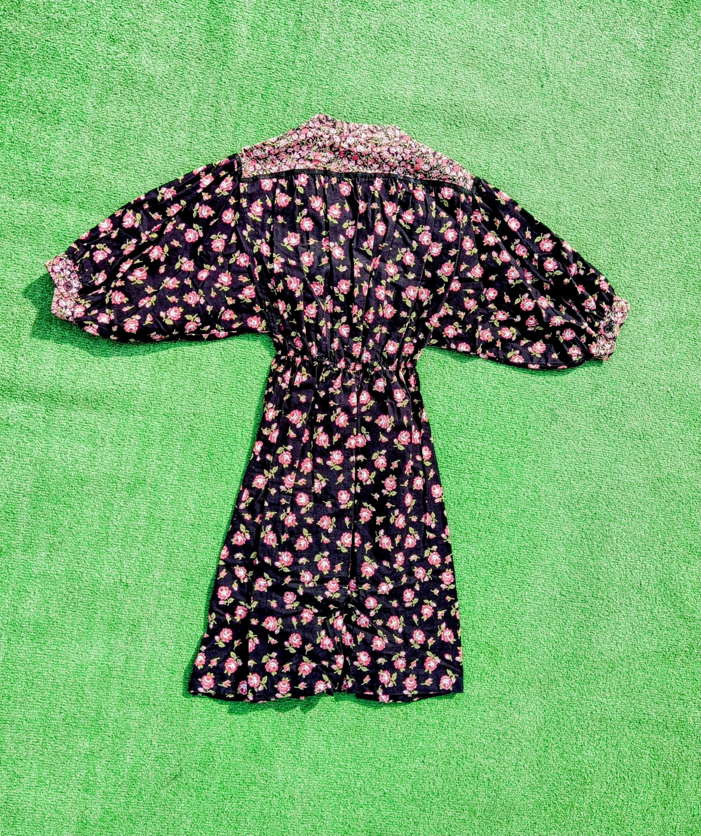 Vintage VTG Floral Petite Flowy L/S Button Cinched Midi Dress Size S / US 4 / IT 40 - 7 Thumbnail
