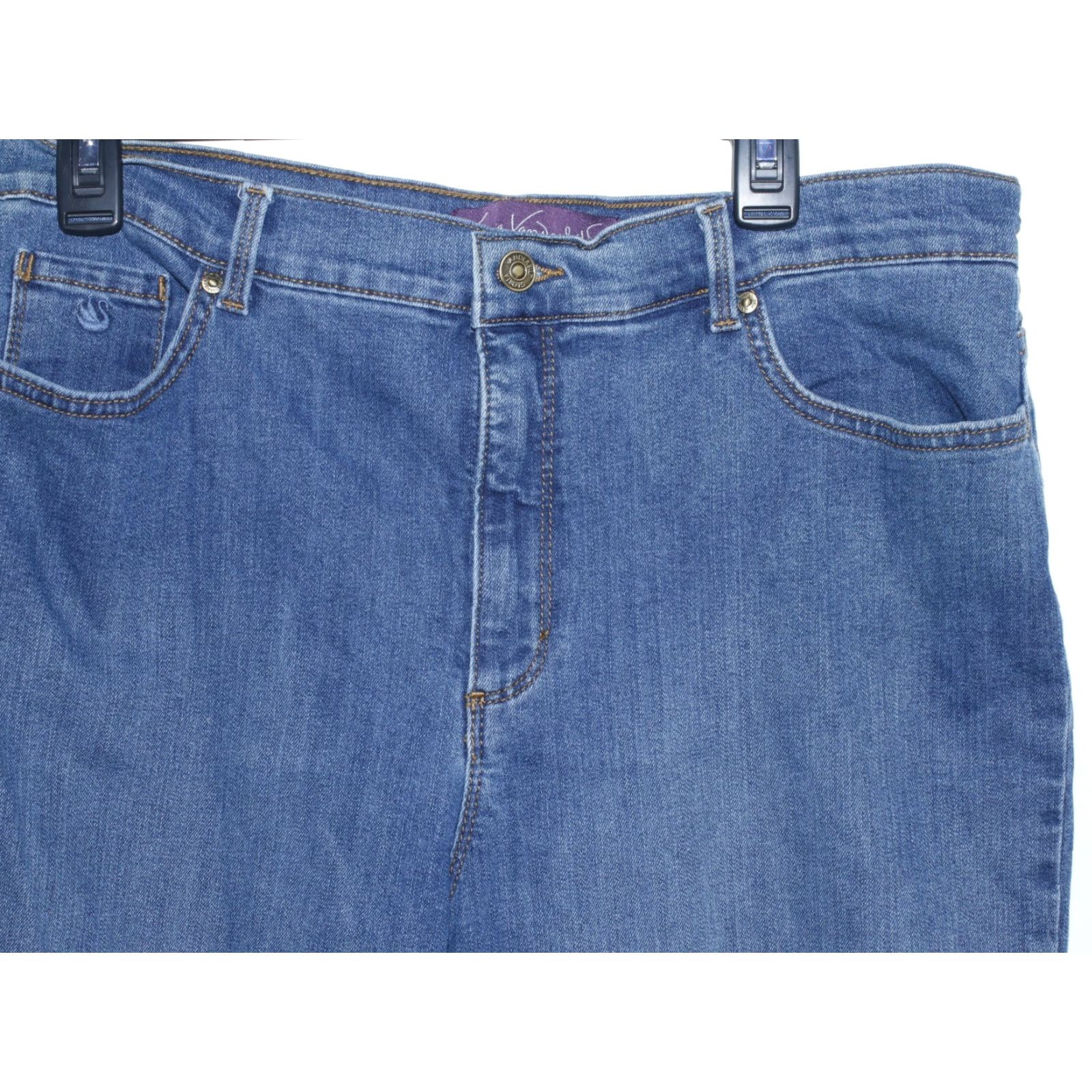 Gloria Vanderbilt Gloria Vanderbilt Amanda Jeans Women Medium Wash 34X30 Straight 16 Blue 5-Pocket Denim Stretch Size 38" / US 16 / IT 52 - 4 Thumbnail