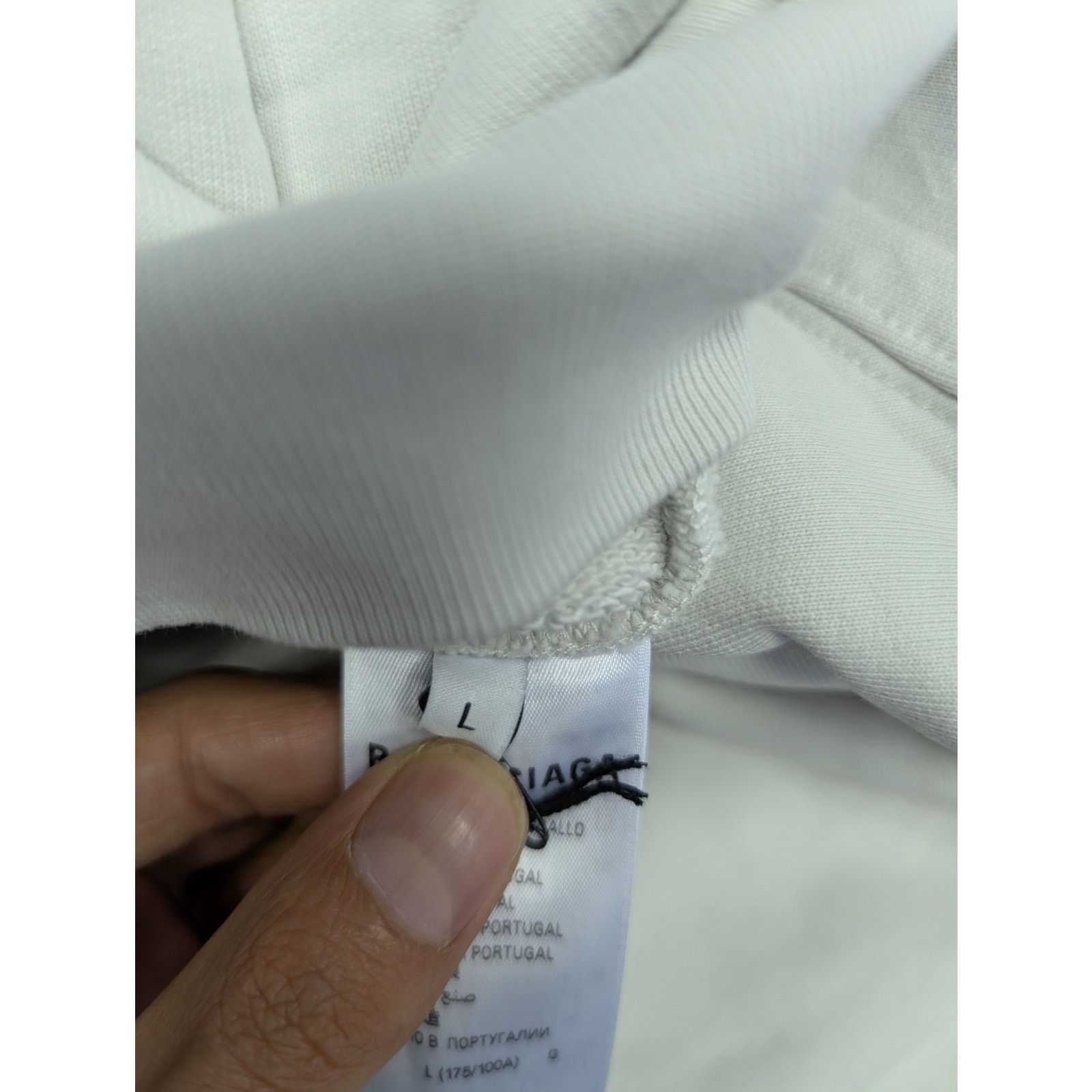Balenciaga o1rshd1 Zip-up Hoodie Loop Sports Icon Print Mol Dirty White Size US L / EU 52-54 / 3 - 14 Thumbnail