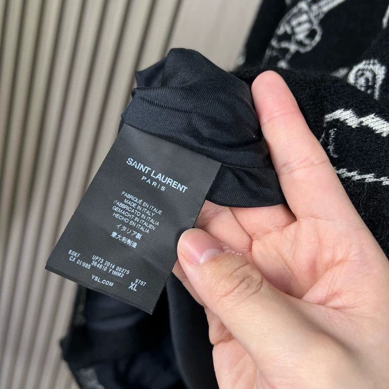 Saint Laurent Paris Saint Laurent Wool Cardigan with Gun Print-2505 Size US XL / EU 56 / 4 - 5 Thumbnail