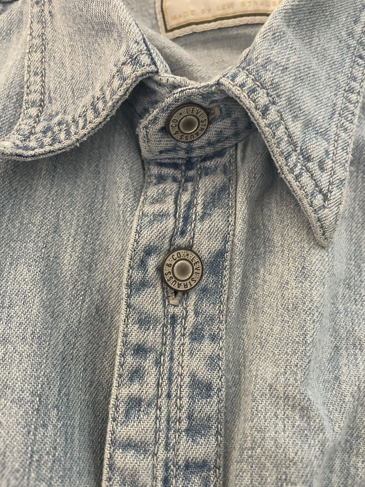Levi's Vintage Clothing Denim Patch Pocket Chores Shirt Size US L / EU 52-54 / 3 - 7 Thumbnail