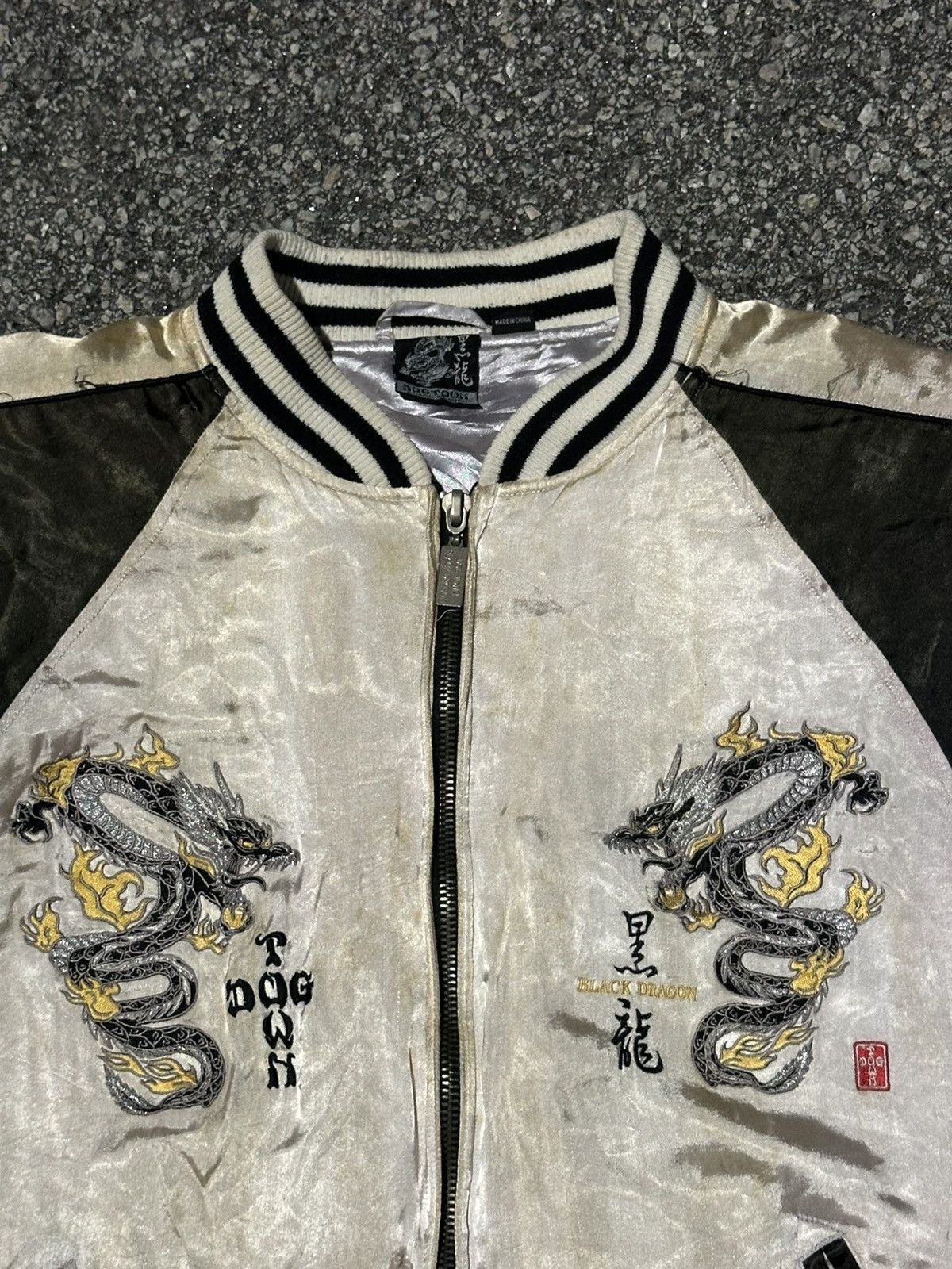 Dogtown × Vintage Vintage 90s Dogtown Black Dragon Sukajan Size US XXL / EU 58 / 5 - 3 Thumbnail