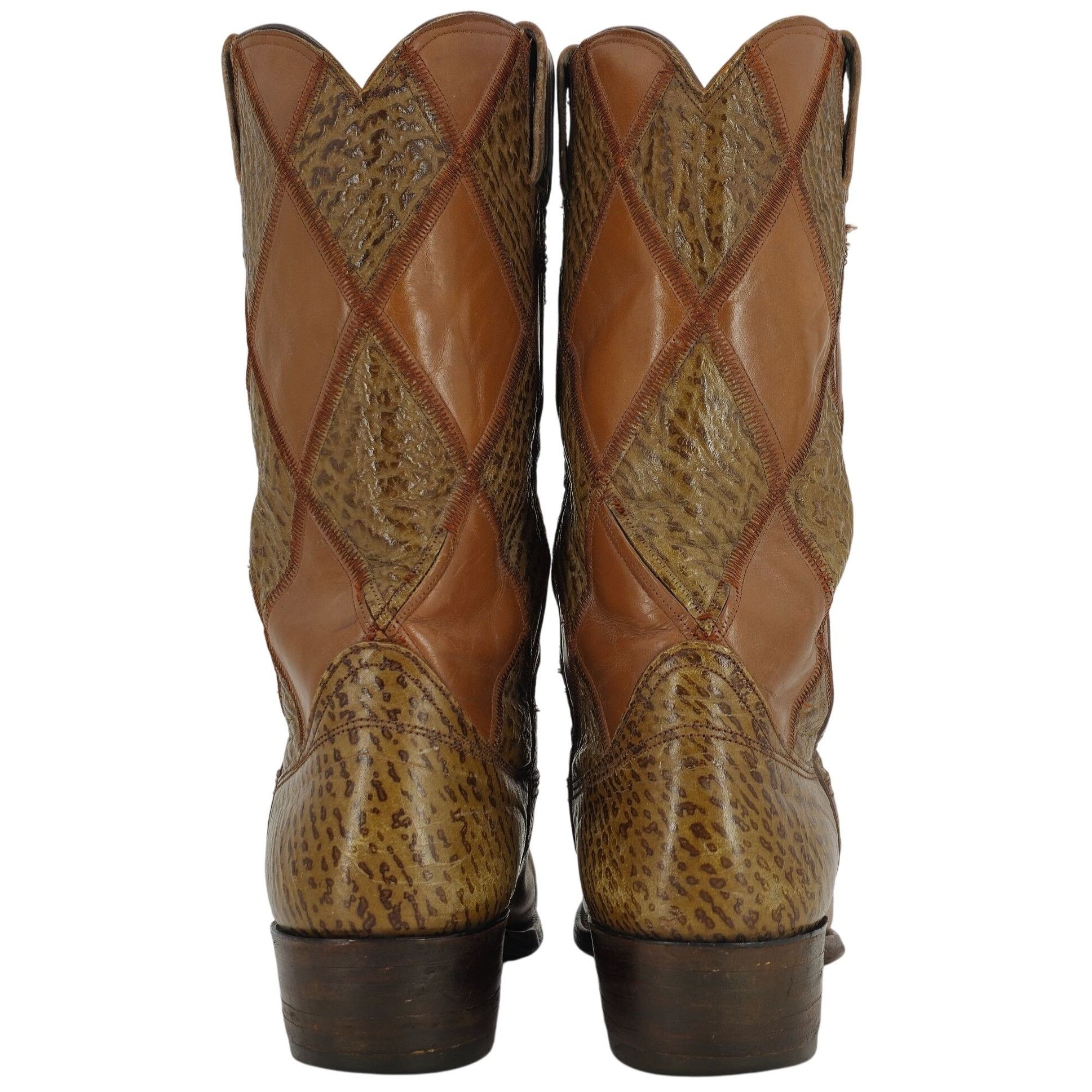 Nocona Vintage Nocona Boots Exotic Shark skin + Leather Diamond Size US 9 / EU 42 - 11 Thumbnail