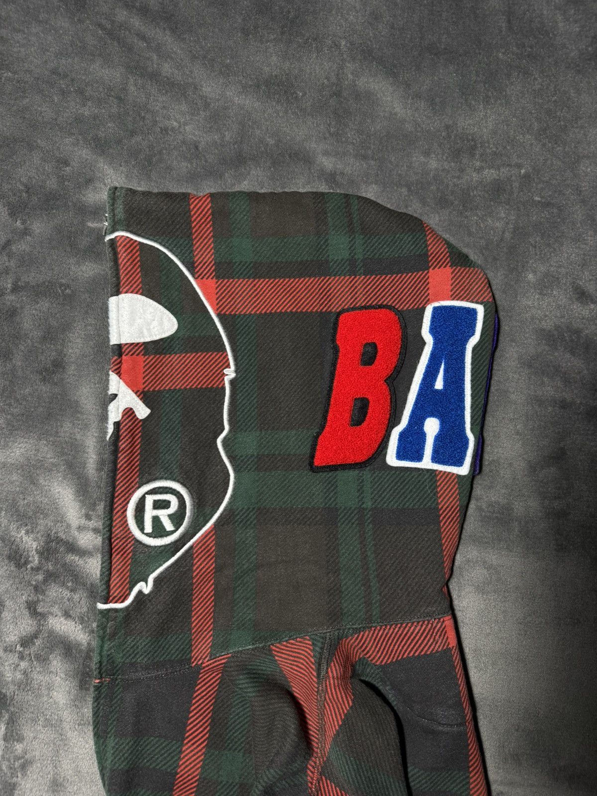 Bape Bape Check 2nd Ape Wide Full Zip Hoodie Size US L / EU 52-54 / 3 - 15 Thumbnail