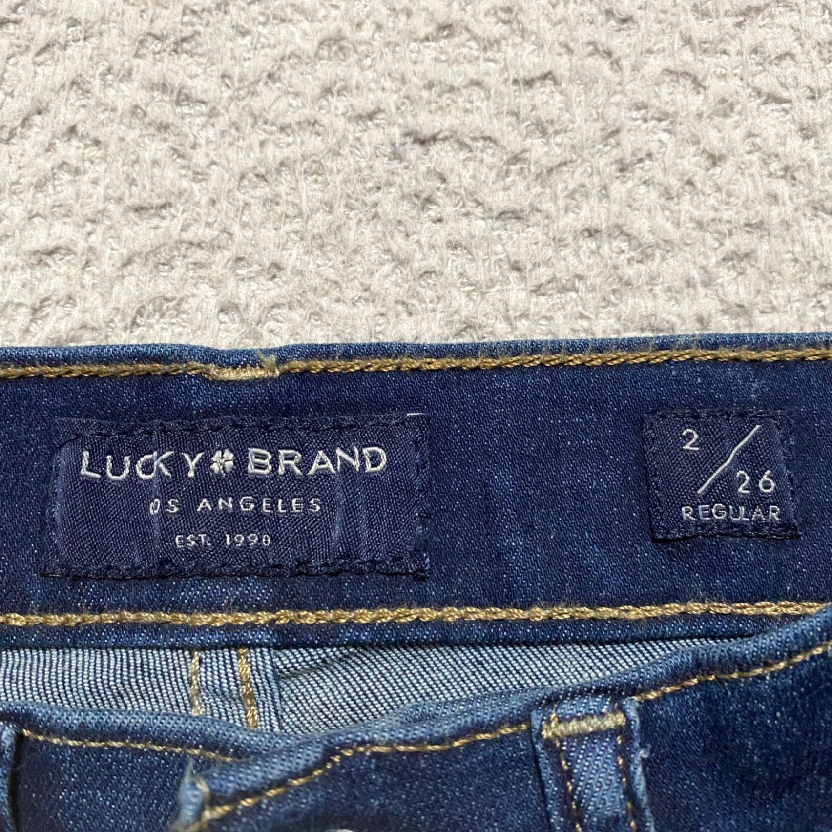 Lucky Brand Lucky Brand Jeans Blue Denim Dark Wash Ava Mid Rise Super Skinny Womens 2 Size 26" / US 2 / IT 38 - 3 Thumbnail