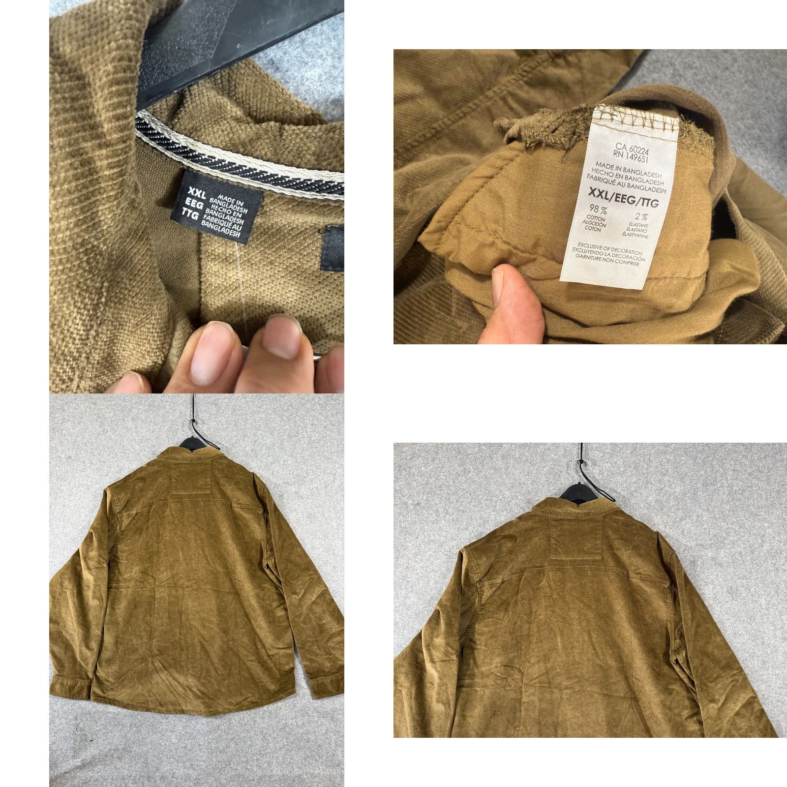 Vintage Buffalo Shirt Jacket Mens 2XL Brown Corduroy Snap Front Pockets Stretch NWT Size US XXL / EU 58 / 5 - 8 Thumbnail