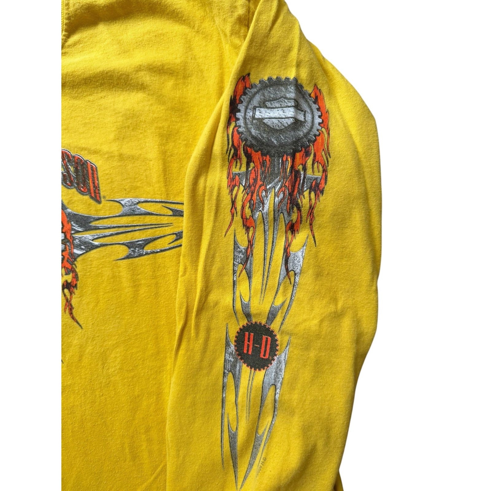 Harley Davidson Vintage Harley Davidson Yellow Long Sleeve Size US L / EU 52-54 / 3 - 4 Thumbnail