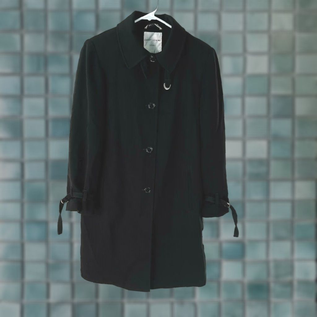 LARRY LEVINE Women Overcoat Coat Black 34