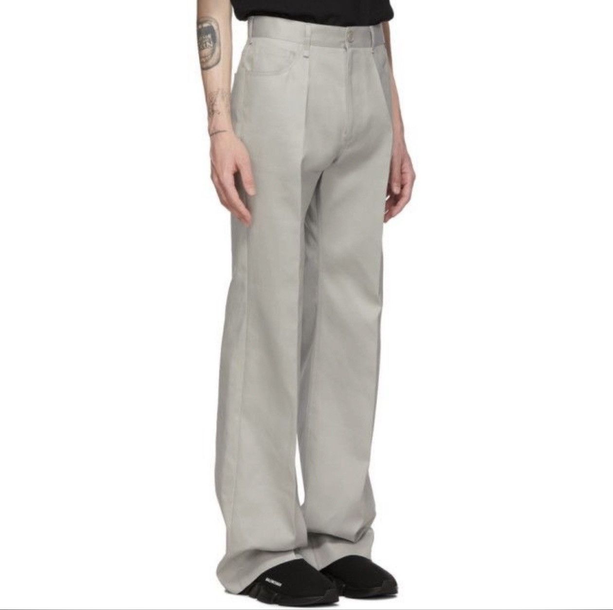 Balenciaga FREE TAX! BNWT 2018 Balenciaga Grey Fluid Trouser Pants Size US 30 / EU 46 - 2 Thumbnail