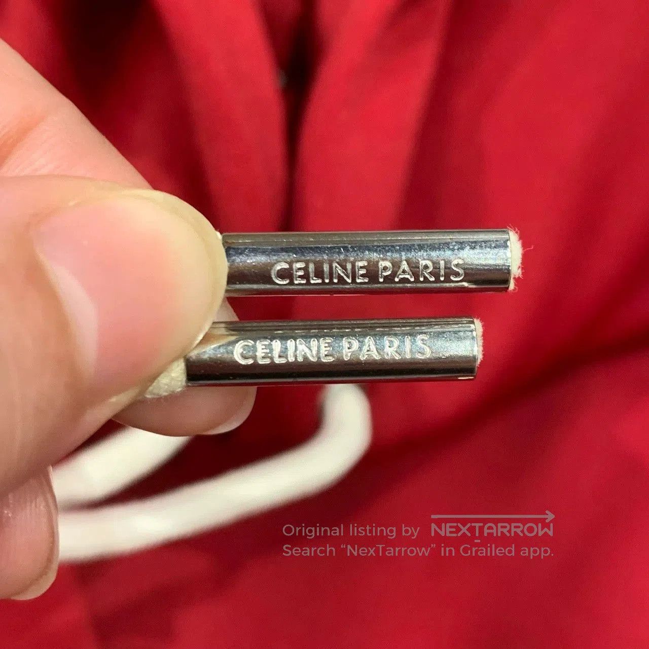 Celine red cropped hooded sweatshirt from Celine. Size S / US 4 / IT 40 - 9 Thumbnail