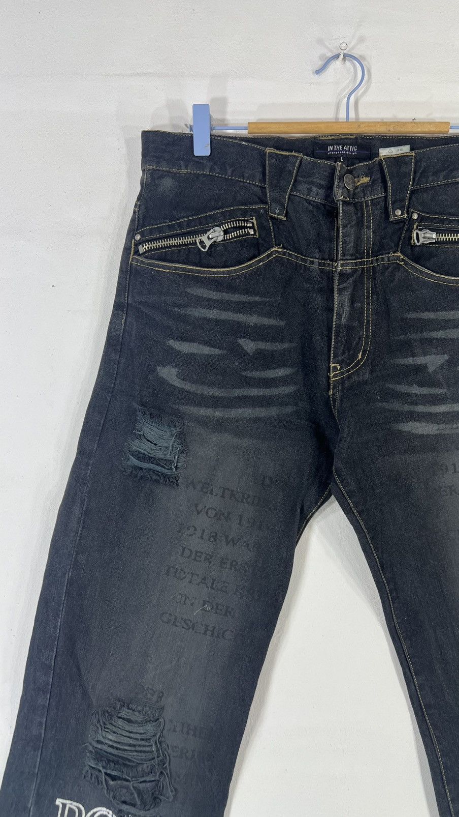 In The Attic In The Attic Avant Garde Punk Design Denim Pants Size US 32 / EU 48 - 5 Thumbnail