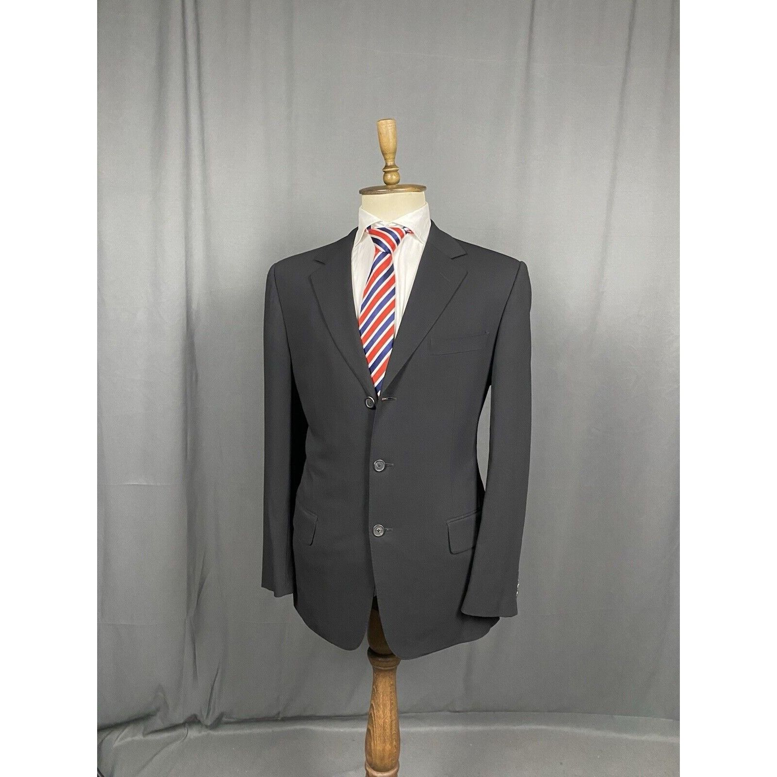 Gucci Gucci Men's Black Wool Blazer Sportcoat Jacket Size 50 Size 50R - 2 Thumbnail