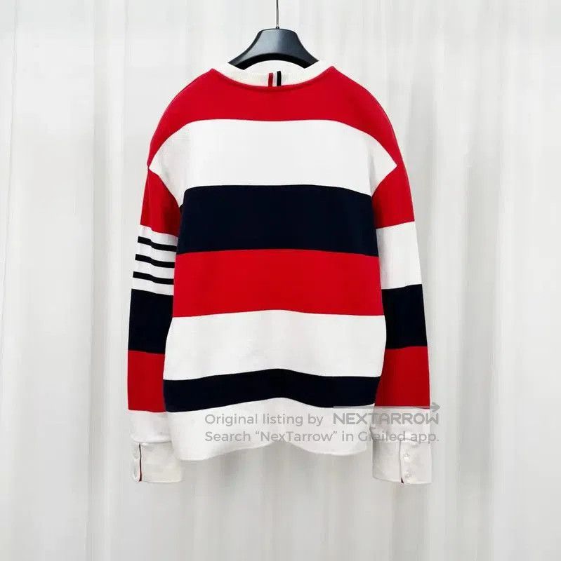 Thom Browne Thom Browne Striped Cotton Long Sleeve Sweatshirt . Size US S / EU 44-46 / 1 - 2 Thumbnail
