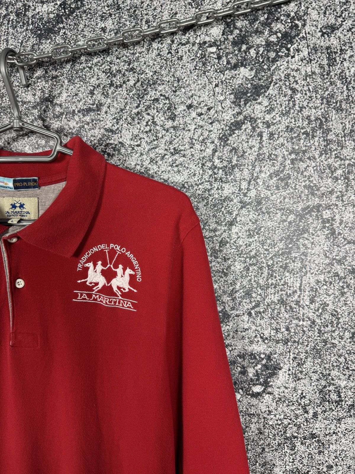 La Martina La Martina Long Sleeve Polo Big Logo Embroidery Rugby Style Size US L / EU 52-54 / 3 - 2 Thumbnail