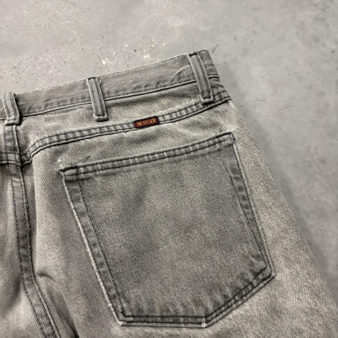 Japanese Brand × Vintage Crazy Vintage Y2K/2000s Grunge Faded Grey Skater Denim Jeans! Size US 33 - 7 Thumbnail