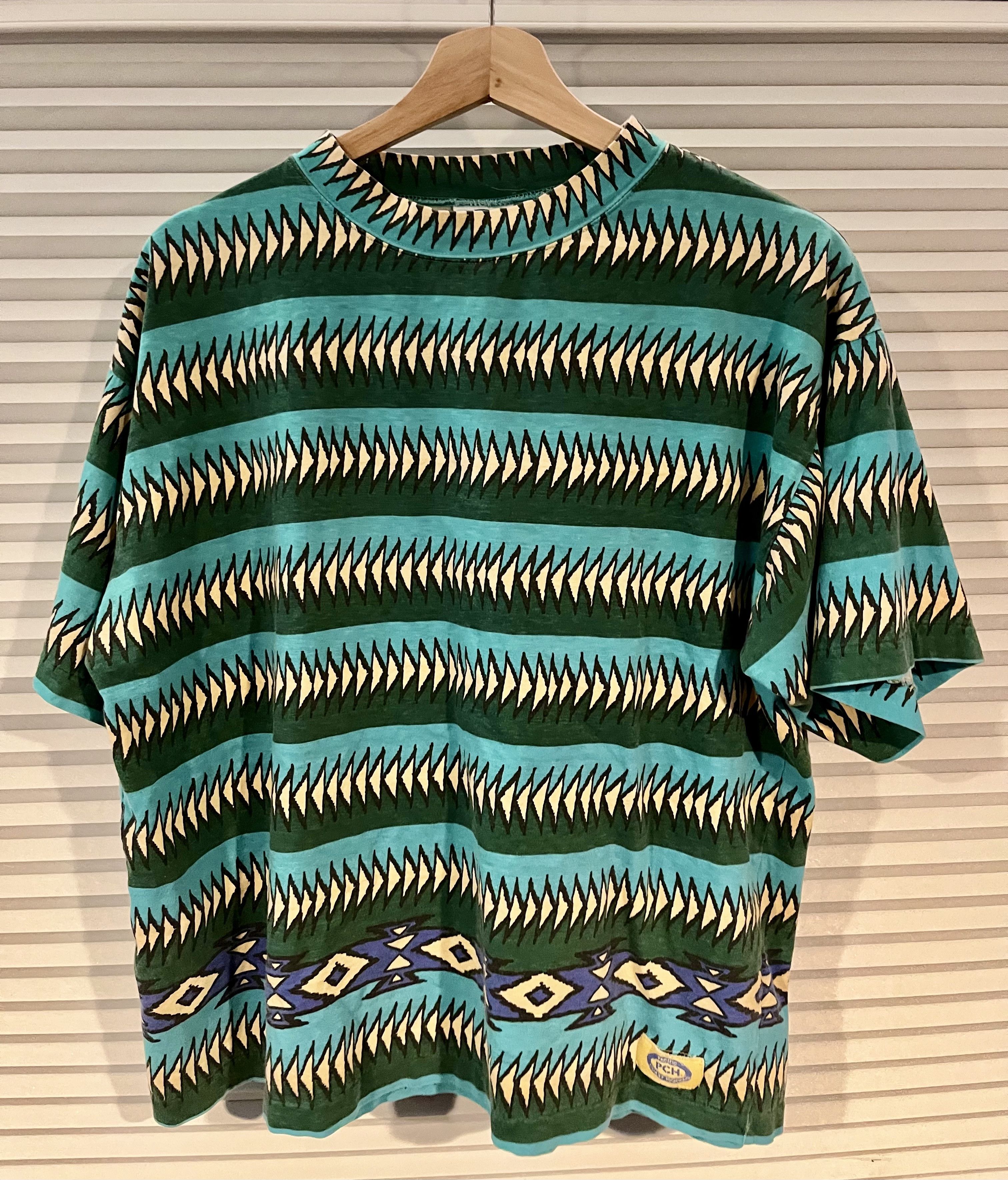 Vintage Vintage PCH Aztec T-Shirt - Forest Green/Turquoise - M Size US M / EU 48-50 / 2 - 1 Thumbnail