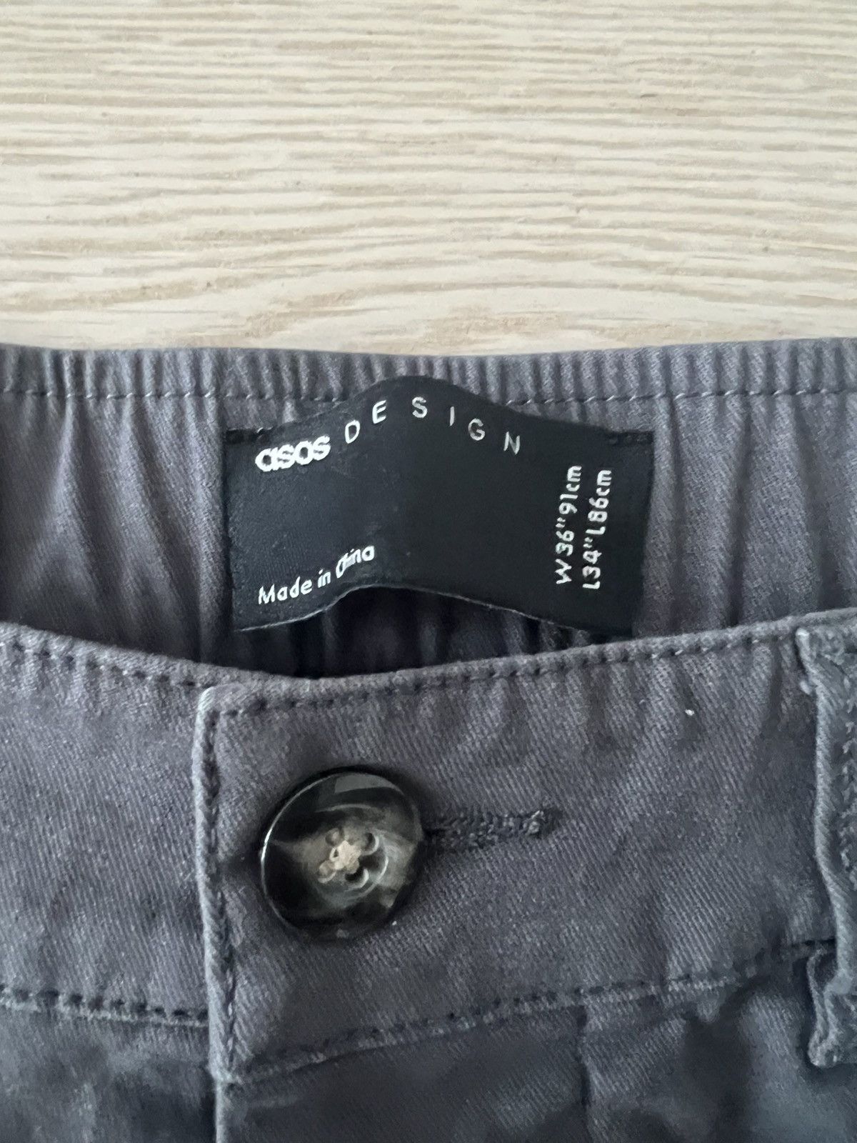 Asos ASOS DESIGN Dark Gray Trousers – Size 36x34 Size US 36 / EU 52 - 3 Thumbnail