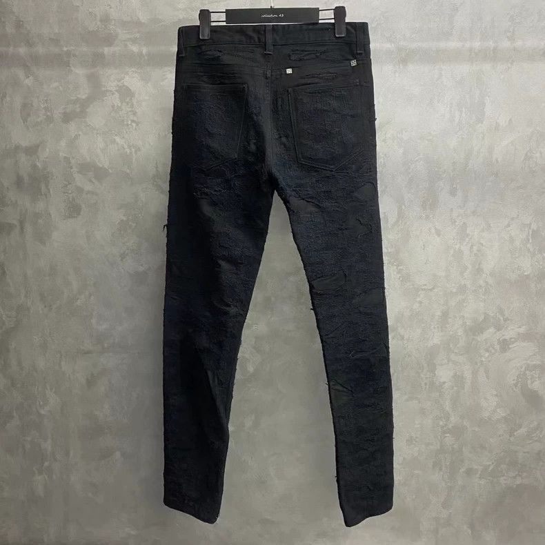 Givenchy Givenchy Latest Model Black Destroyed Design Pattern Logo Size US 31 - 2 Thumbnail