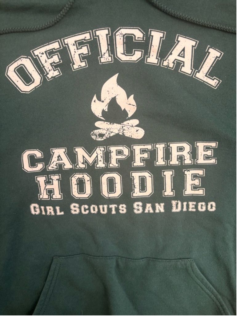 Jerzees Girls Jerzees Hoodie XL Green Campfire Girl Scouts San Diego Size XL / US 12-14 / IT 48-50 - 6 Thumbnail