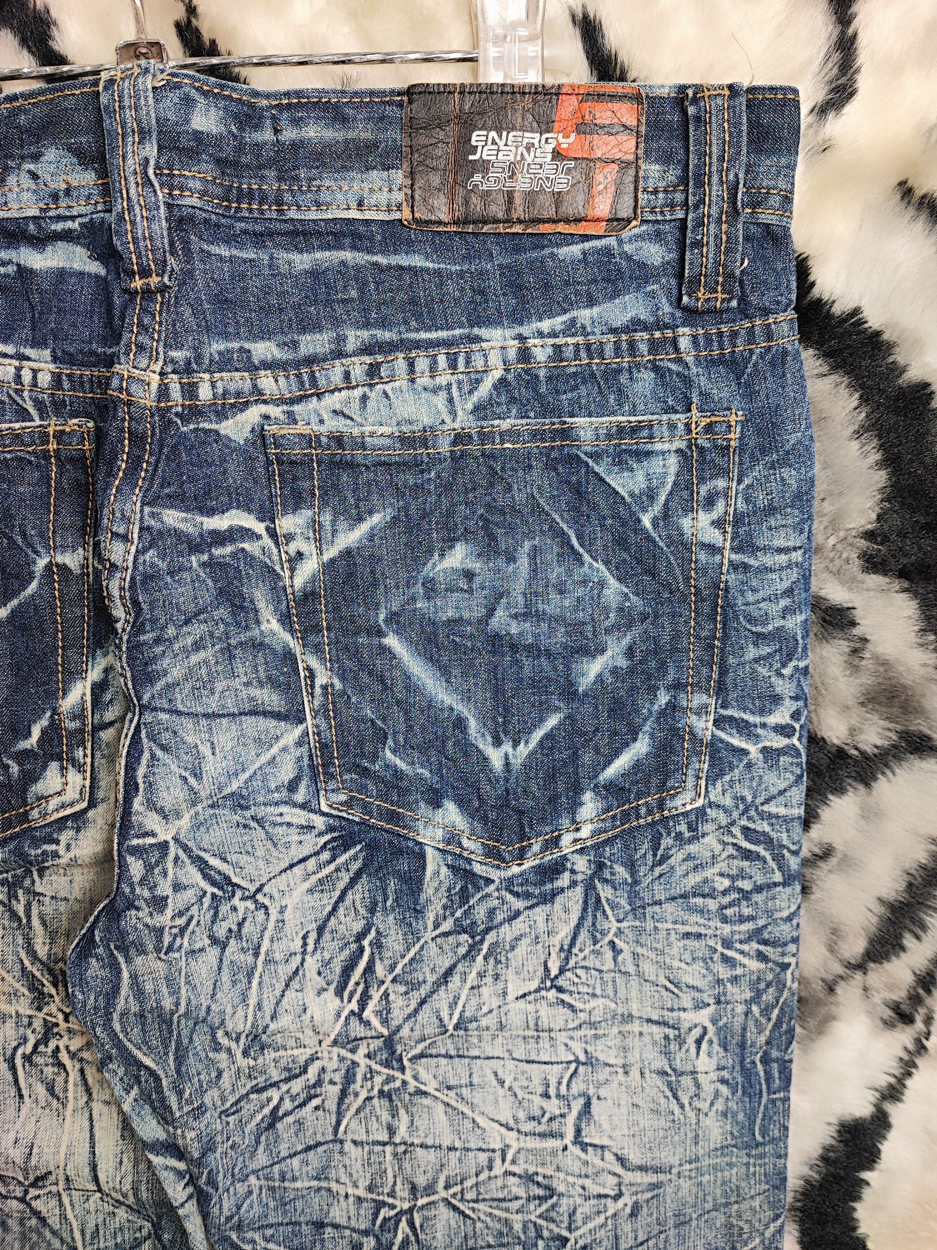 14th Addiction Vintage energy y2k bootcut baggy wide leg flare denim jeans Size US 35 - 15 Thumbnail