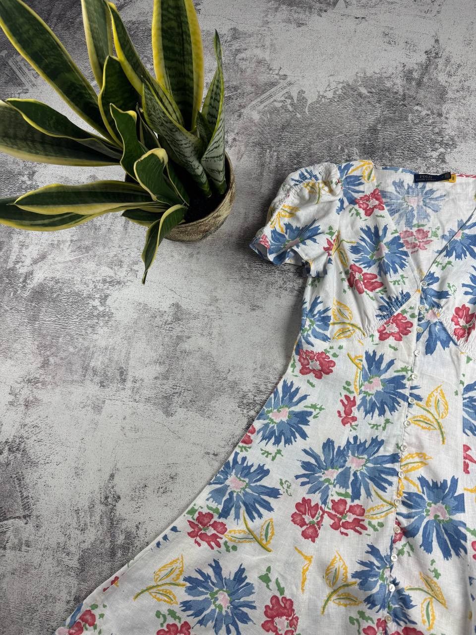 Polo Ralph Lauren Polo Ralph Lauren Tulum Floral Linen Dress Button-Front Min Women’s Designer Size L / US 10 / IT 46 - 6 Thumbnail