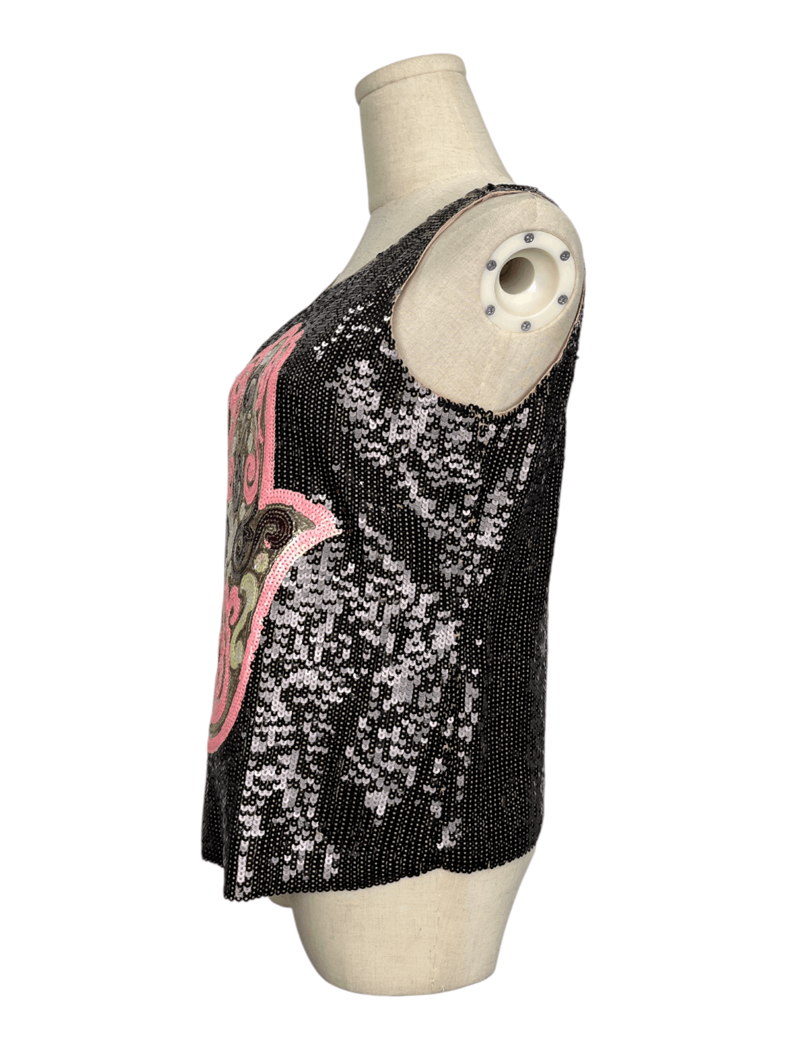 Other Manoush Brown Sequined Tank Top With Palm Graphic Size S / US 4 / IT 40 - 3 Thumbnail
