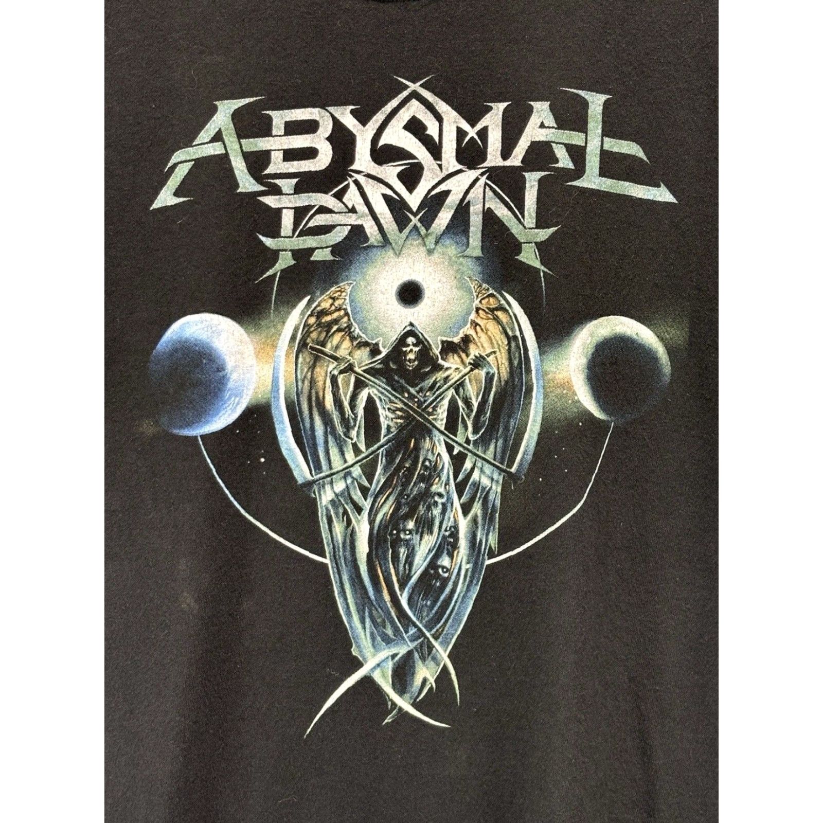 Anvil VINTAGE Anvil Abysmal Dawn Graphic Band T Shirt Black Medium Mens Size US M / EU 48-50 / 2 - 2 Thumbnail