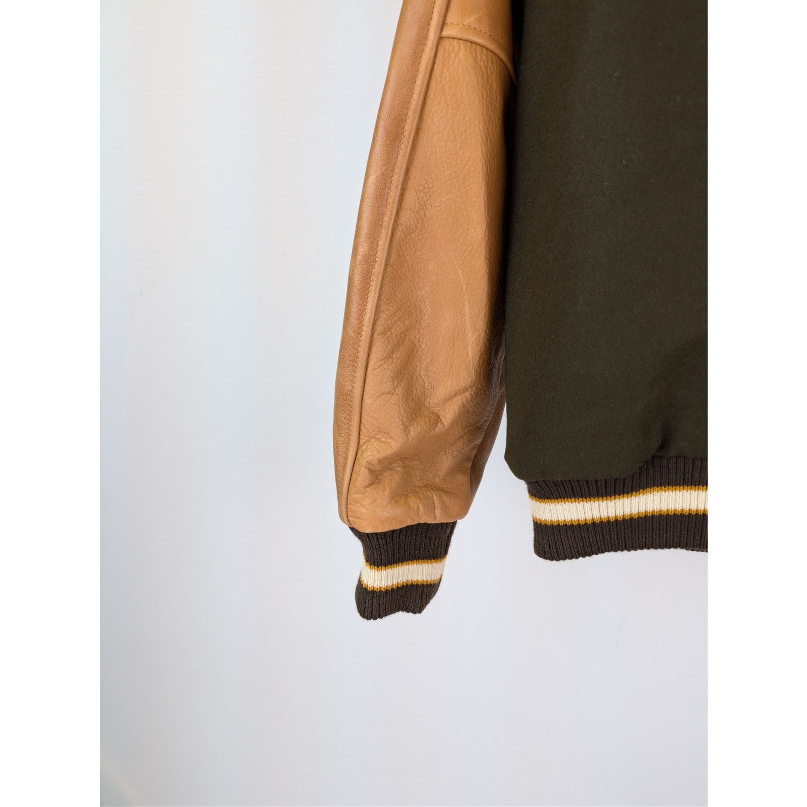 Dehen 1920 o1rshd1 CC20 Varsity Jacket brown melton wool antique brandy Size US M / EU 48-50 / 2 - 14 Thumbnail