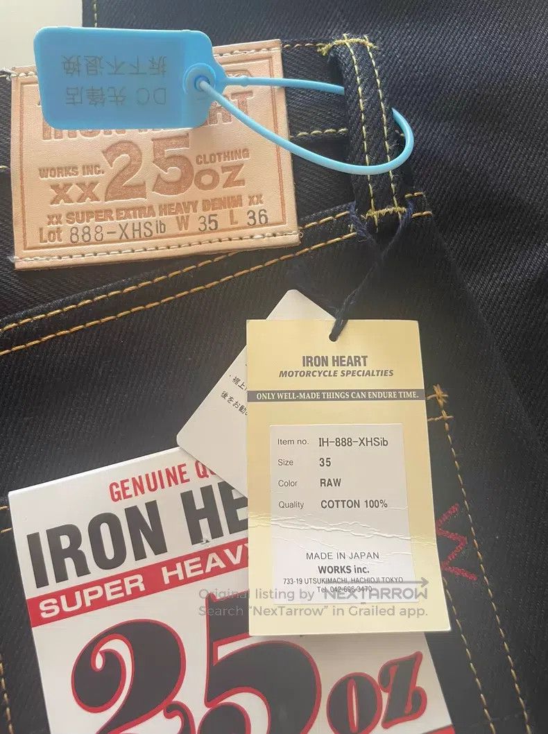 Iron Heart Iron Heart Blue and black double-dyed overweight jeans Size US 32 / EU 48 - 1 Thumbnail