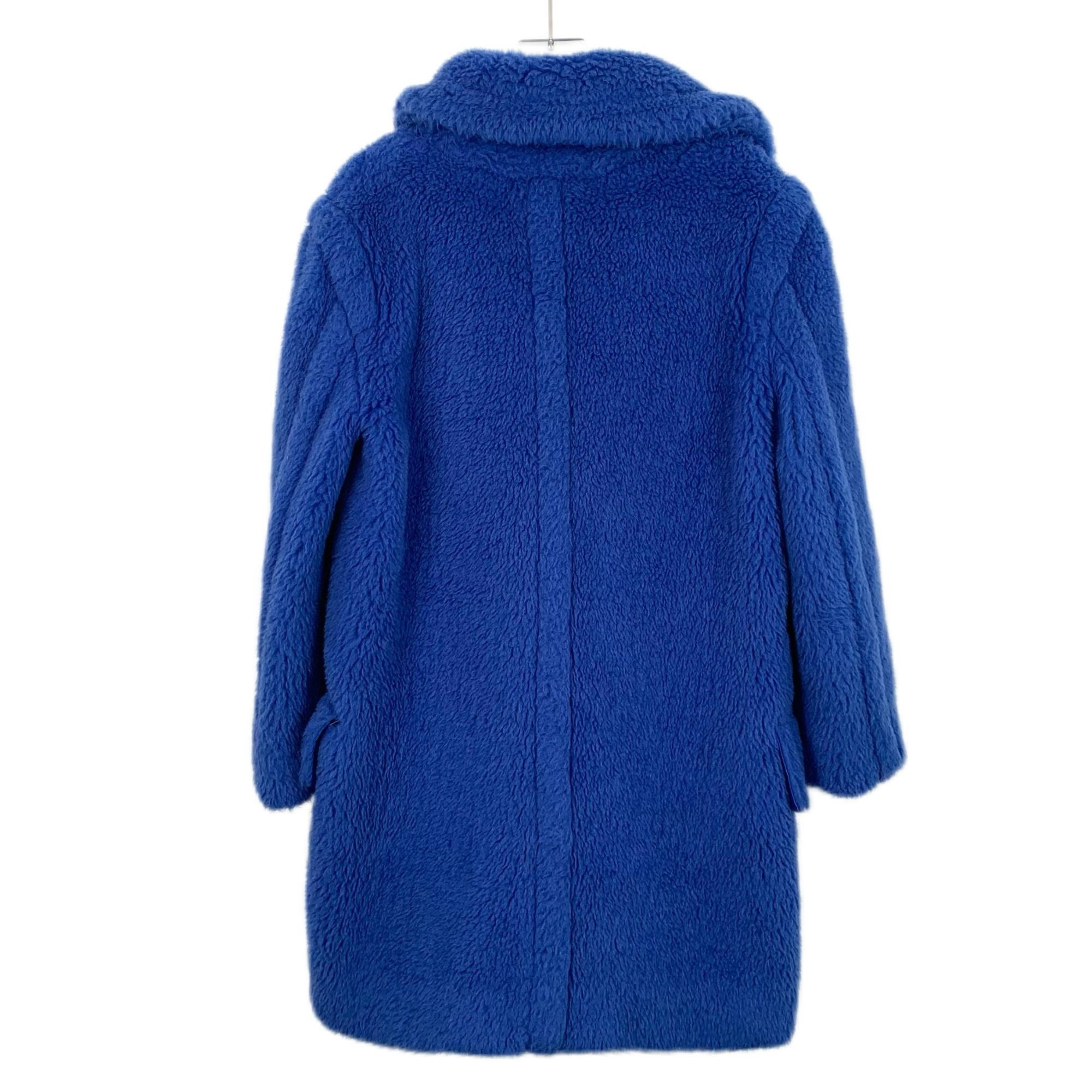 Max Mara Max Mara Teddy Alpaca Wool Blend Double-Breasted Blue Coat S Size XS / US 0-2 / IT 36-38 - 7 Thumbnail