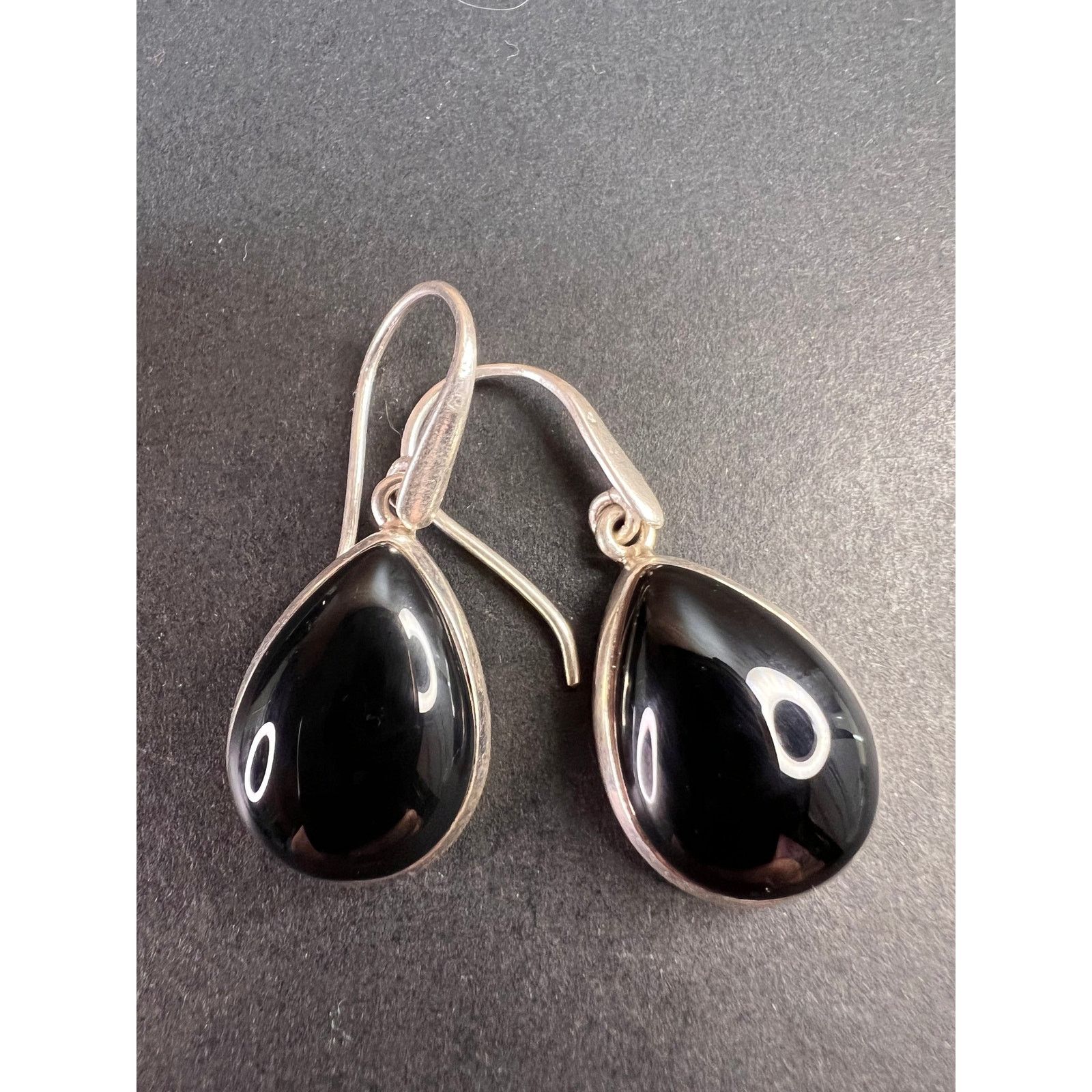 Other NEW Black onyx sterling silver teardrop earrings 7.57 grams Size ONE SIZE - 8 Thumbnail