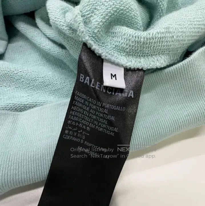 Balenciaga Balenciaga Mint Green Hooded Sweatshirt. Size US M / EU 48-50 / 2 - 6 Thumbnail